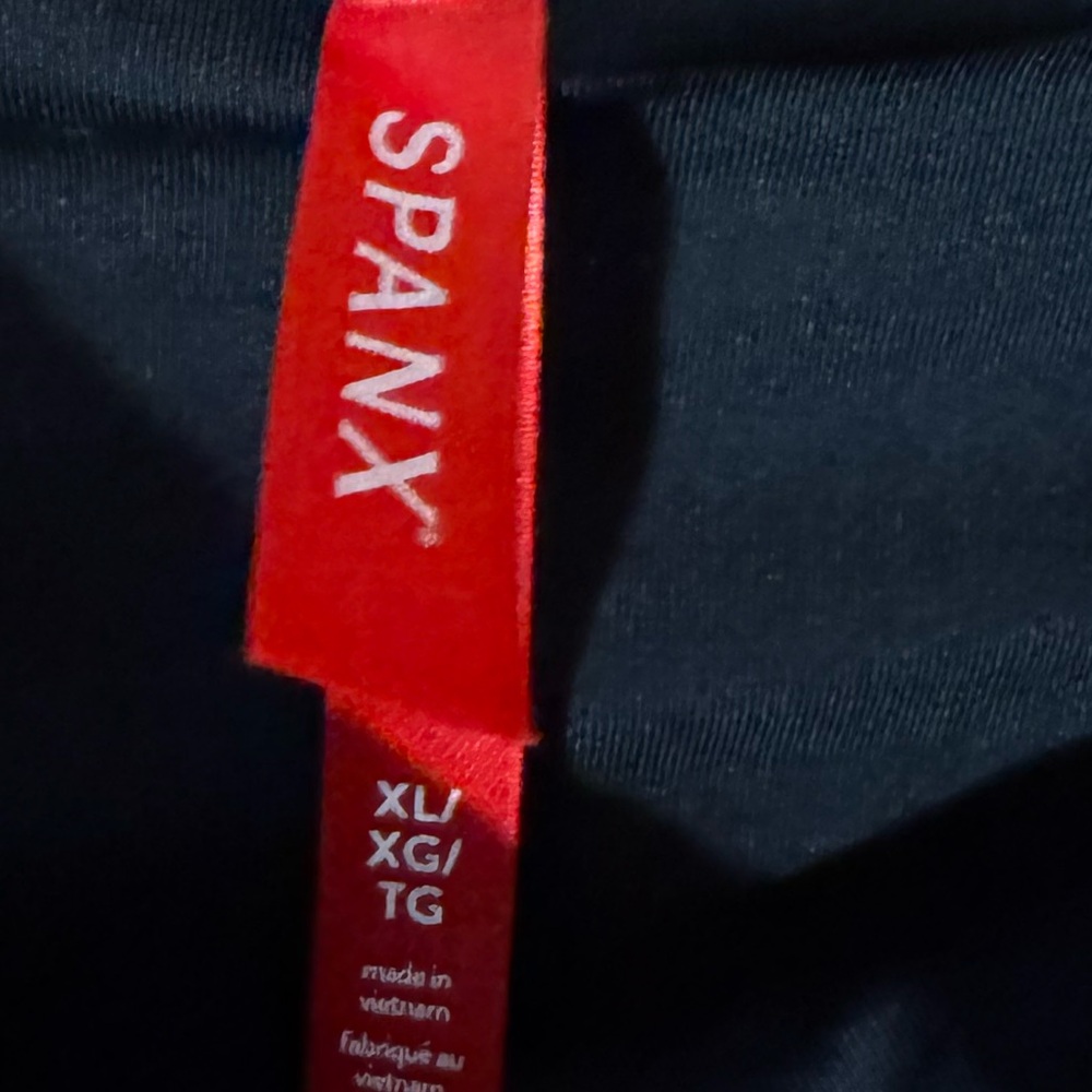 SPANX Faux Patent Leather Leggings Black Liquid Gloss Pants Classic Sz. XL - Picture 7 of 8